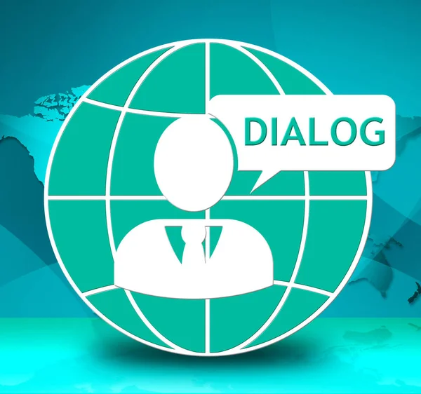 Dialog Icon Shows Group Discussion 3d Illustration — Stock Photo, Image