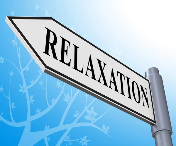 Relax relaxace představuje klidné spočinutí 3d obrázek — Stock fotografie