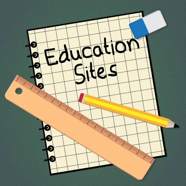 Educational Sites Paper Representing Learning Sites 3d Illustrat — Stock Photo, Image