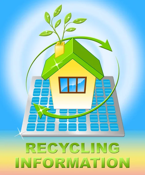 Recycling informatie Displays aarde vriendelijke 3d illustratie — Stockfoto