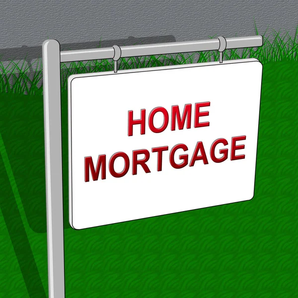 Home Mortgages Representing House Loan 3d Illustration — Stock Photo, Image