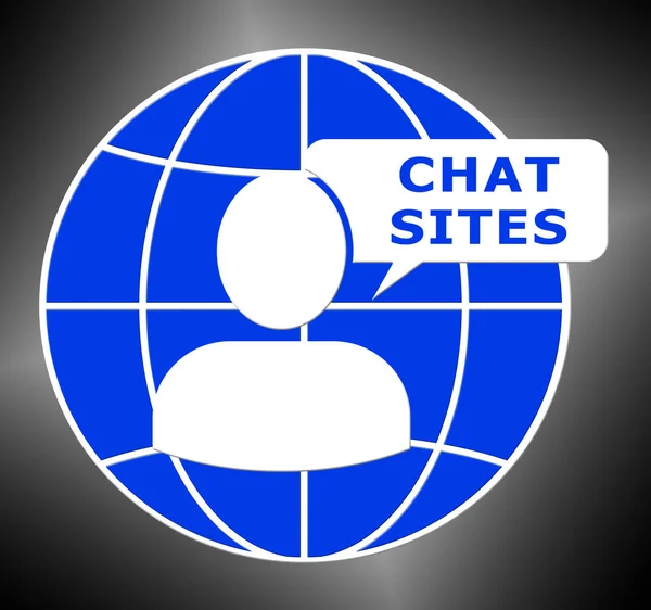 Chat Sites Logo middelen discussie 3d illustratie — Stockfoto