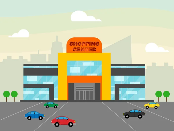 Shopping Center mostra lojas de varejo ilustração 3d — Fotografia de Stock