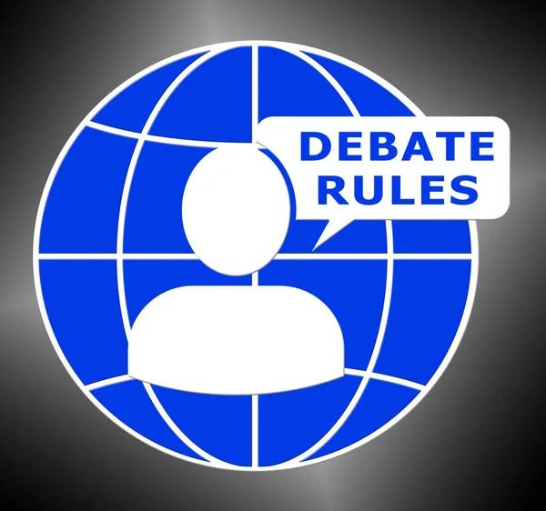 Debate Rules Shows Dialog Guide 3d Illustration — Stock Photo, Image