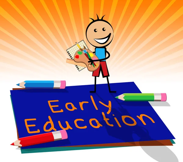 Early Education Displays Kids School 3d Illustration — Stock Photo, Image