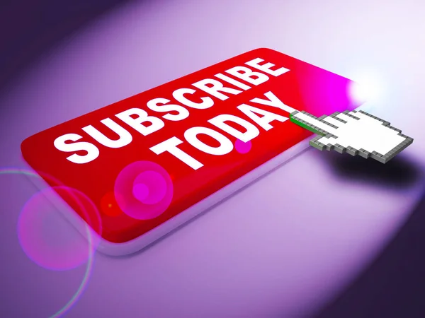 Subscribe Today Represents To Sign Up 3d Rendering — Stock Photo, Image
