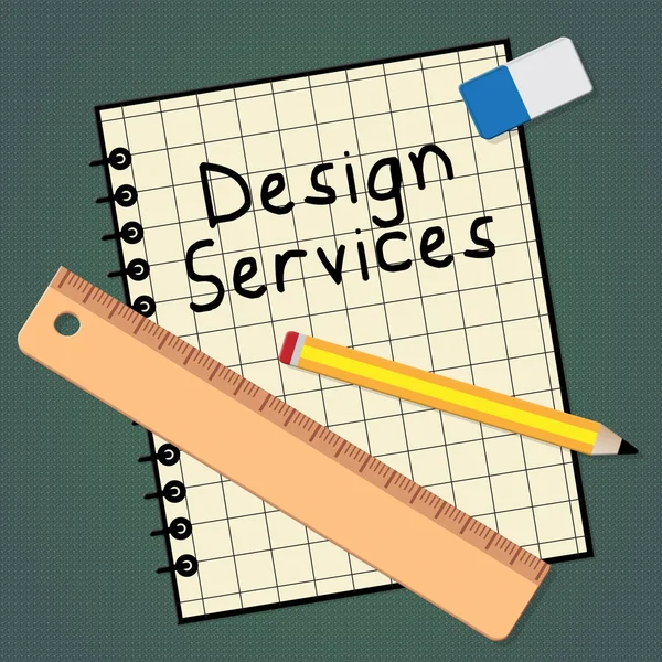 Projektowanie usług powodujących tworzenie grafiki 3d ilustracja — Zdjęcie stockowe