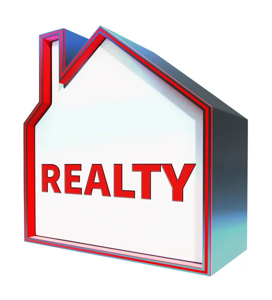 Realty έννοια ακίνητης περιουσίας 3d Rendering — Φωτογραφία Αρχείου