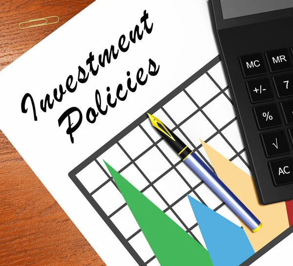 Políticas de Investimento Significado Sistema de Investimentos Ilustração 3d — Fotografia de Stock