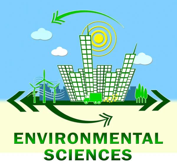 Scienze ambientali mostrando Eco Science 3D Illustrazione — Foto Stock