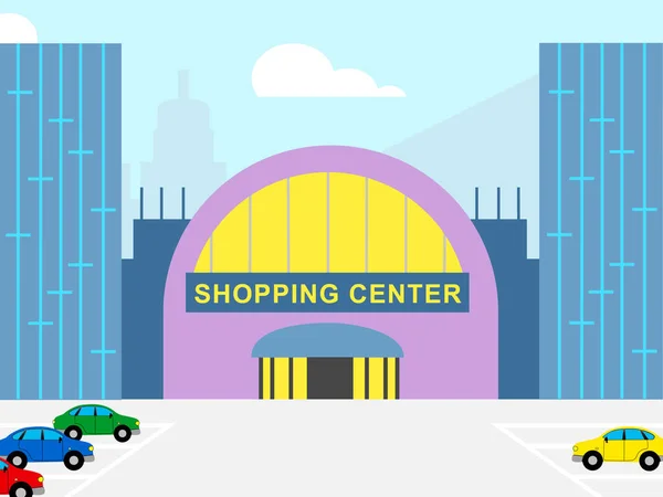 Shopping Center mostra comércio varejo ilustração 3d — Fotografia de Stock