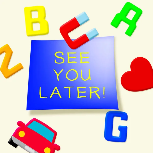 See You Later Representing Good Bye 3d Illustration — Stock Photo, Image