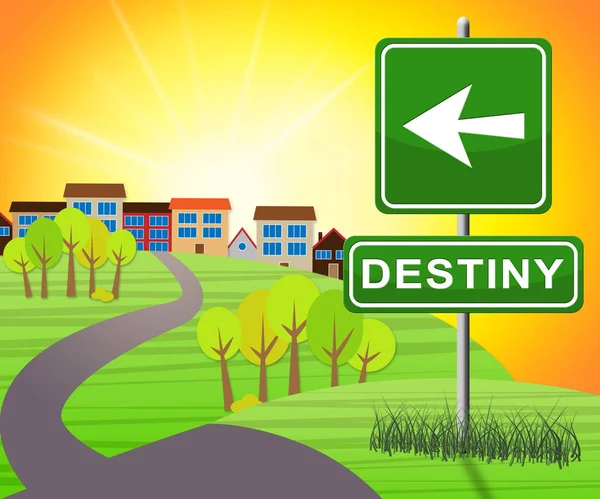 Destiny Sign Represents Progress And Future 3d Illustration — Stock Photo, Image