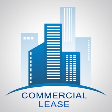 Ticari Kiralama Real Estate binalar açıklayan 3d Illustratio