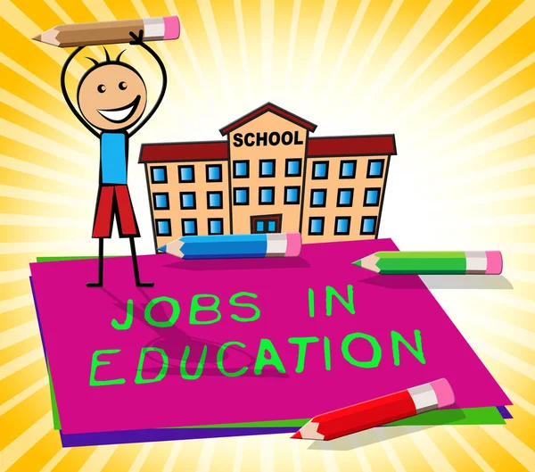 Pracovní místa ve školství zobrazuje tamějších 3d ilustrace — Stock fotografie
