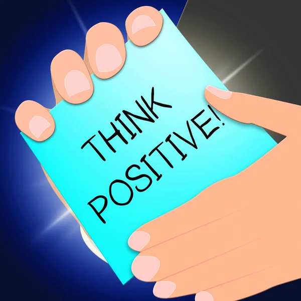 Positiv denken bedeutet optimistische Gedanken 3D Illustration — Stockfoto