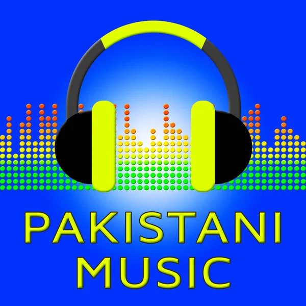 パキスタンの音楽を意味するパキスタンの歌 3 d イラストレーション — ストック写真