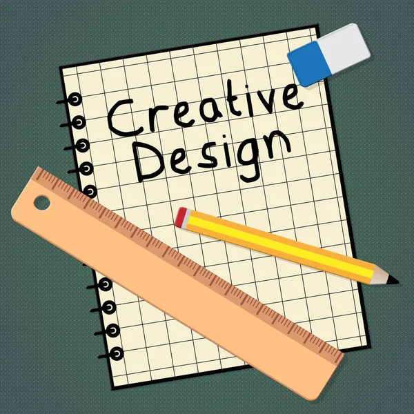 Yaratıcı tasarım temsil eden grafik yenilik 3d çizim — Stok fotoğraf