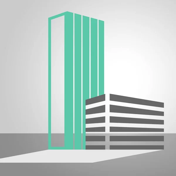 Edificio de oficinas icono significa ciudad 3d ilustración —  Fotos de Stock