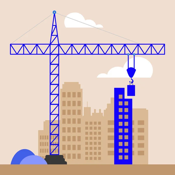Apartment Construction Showing Building Condos 3d Illustration — Stock Photo, Image