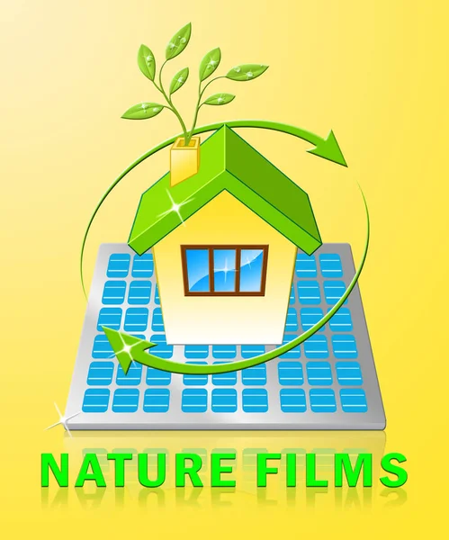 Natuur Films weergegeven milieu films 3d illustratie — Stockfoto