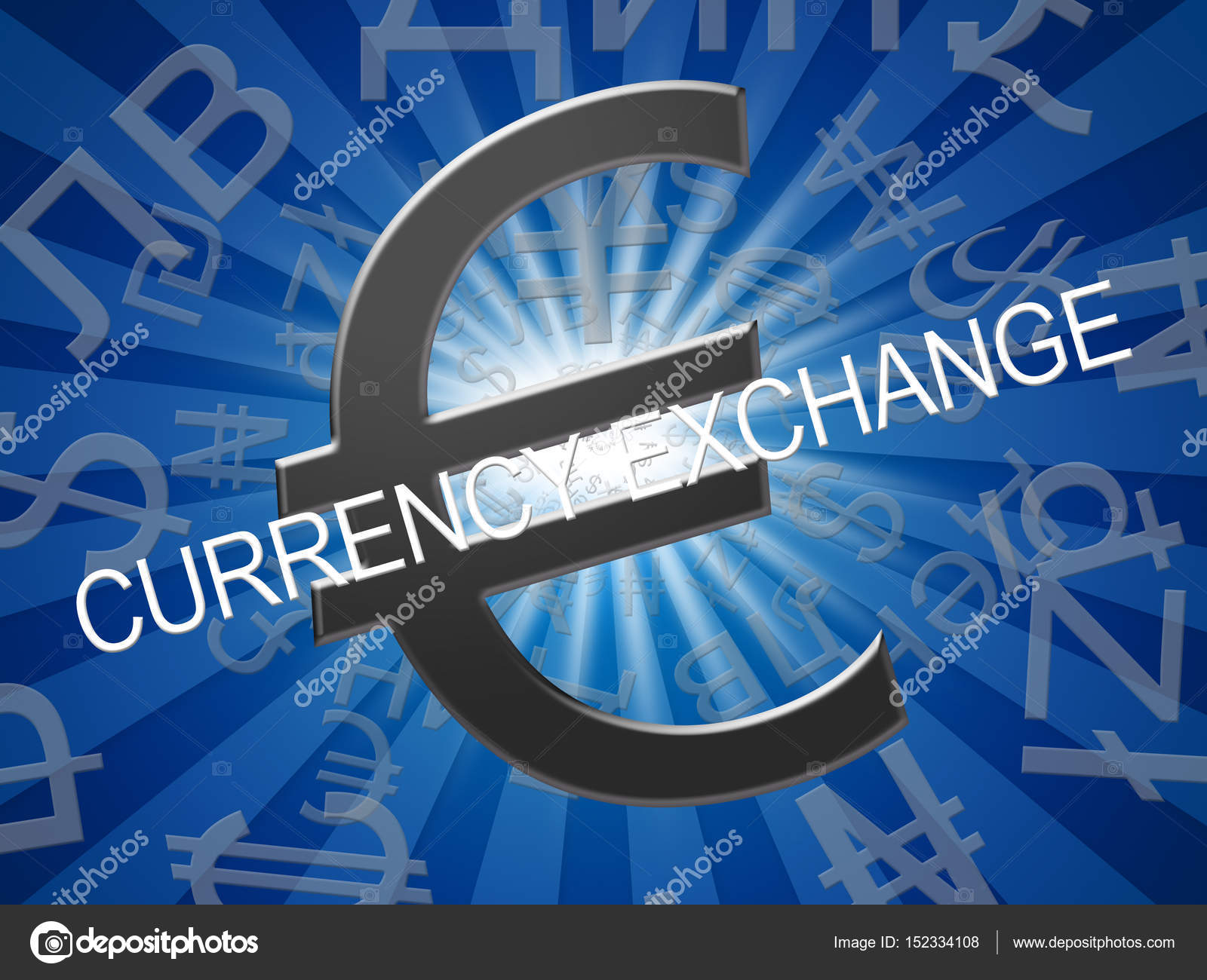 Currency Exchange Means Forex Rate 3d Illustration Stock Photo - 