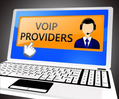 VoIP sağlayıcıları Internet gösterilen 3d resimde ses