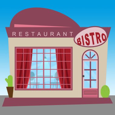 Restoran Gourment Gıda 3d resimde gösterilen Bistro