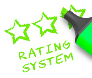 Rating sistemi anlamına gelir performans raporu 3d çizim