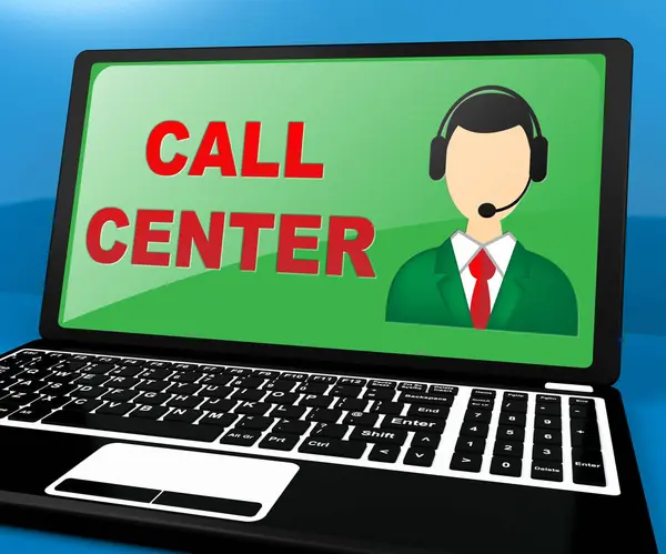 Call Center zeigt Kundenservice 3D-Illustration — Stockfoto