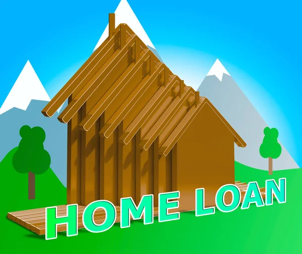 Kredyt mieszkaniowy środków Funduszu domy ilustracja 3d — Zdjęcie stockowe
