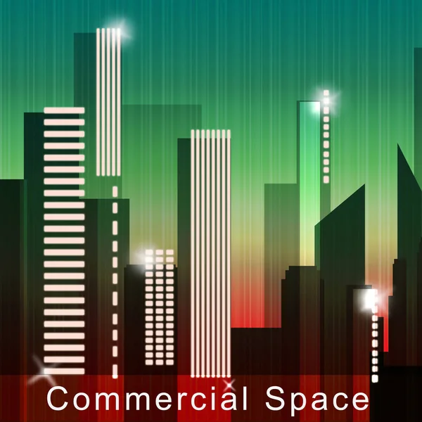 Espace commercial signifie vente immobilière Illustration 3d — Photo