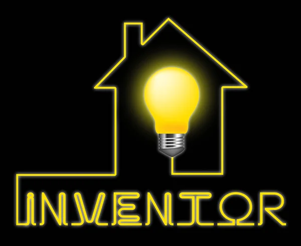 Uitvinder licht betekent innoveren bedenkt en innoveren — Stockfoto