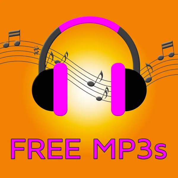 免费的 mp3 表示下载原声音乐 3d 图 — 图库照片