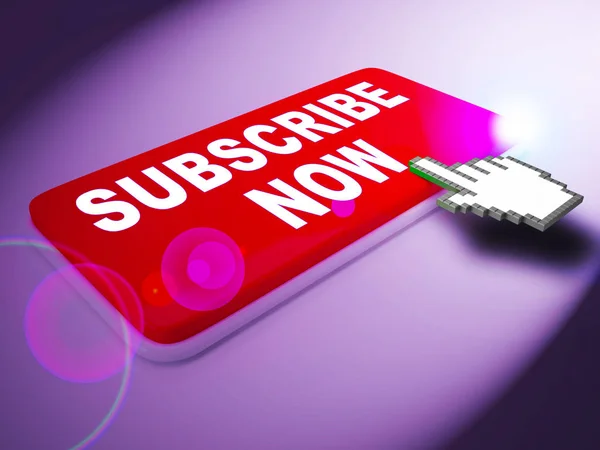 Subscribe Now Represent to Sign Up 3d Rendering — Stock Photo, Image