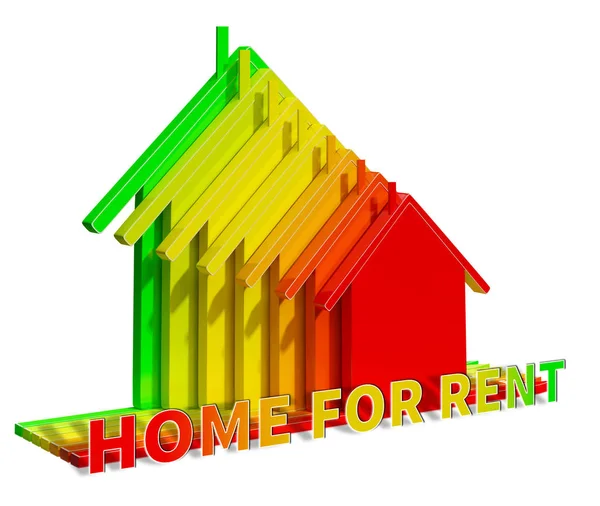 Domů na pronájem znamená Real Estate 3d ilustrace — Stock fotografie