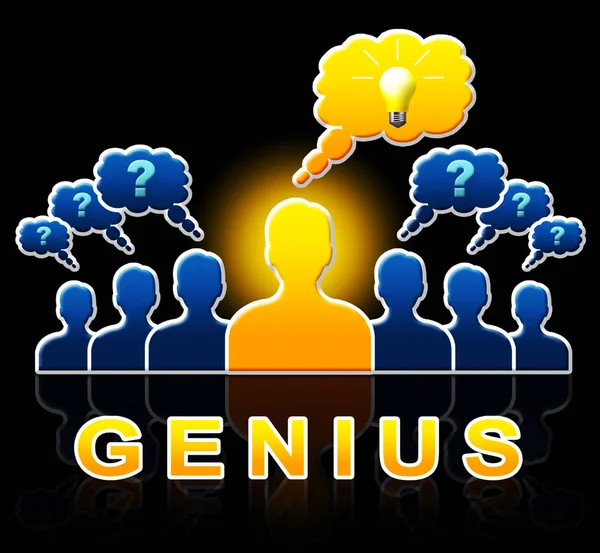 Genius People Means Specialist Guru 3d Illustration — Stock Photo, Image