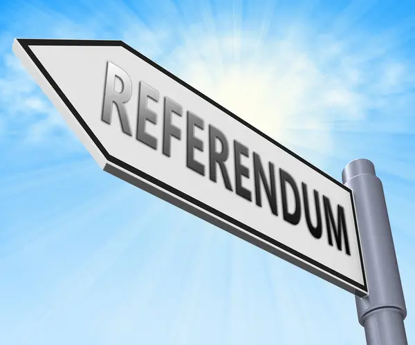 Referendum teken weergeven verkiezing Poll 3d illustratie — Stockfoto