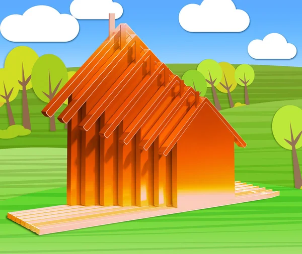 Att köpa ett hem som betyder hus köp 3d-Rendering — Stockfoto