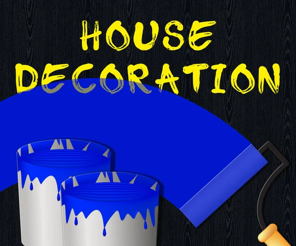 家居装饰显示房子画 3d 图 — 图库照片