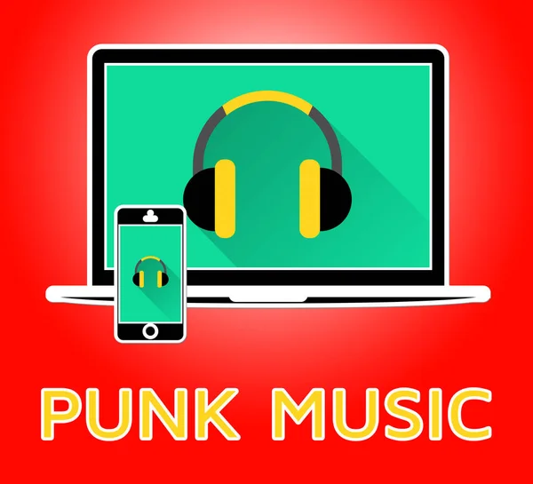 Punkové hudby ukazuje rocková hudba, 3d obrázek — Stock fotografie