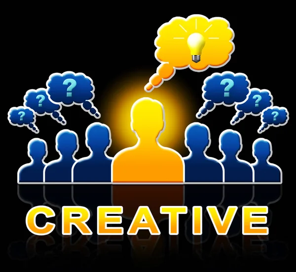 Creatieve mensen toont ideeën en concepten 3d illustratie — Stockfoto