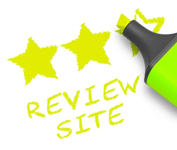 Review Site Means Website Performance 3d Illustration — Stock Photo, Image