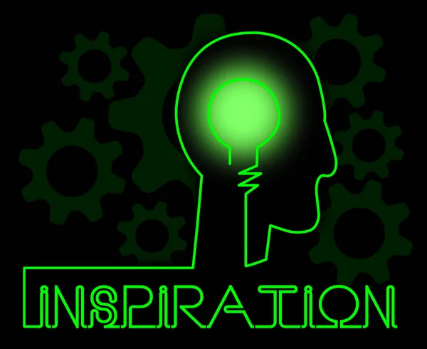 Inspiration Gehirn, das positive Motivation und Motivation anzeigt — Stockfoto