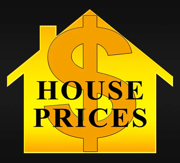 Ceny domów reprezentujący mieszkaniowych i wypożyczalnia — Zdjęcie stockowe