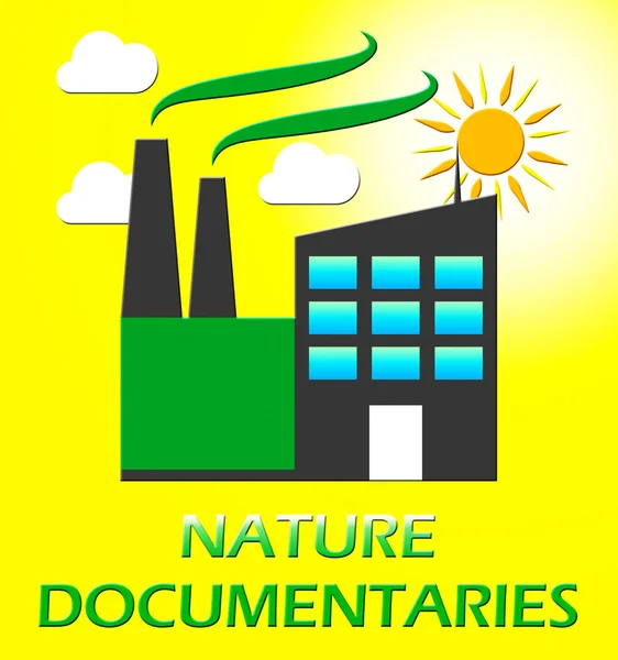 Documental de Naturaleza Representa Medio Ambiente Vídeo Ilustración 3D — Foto de Stock