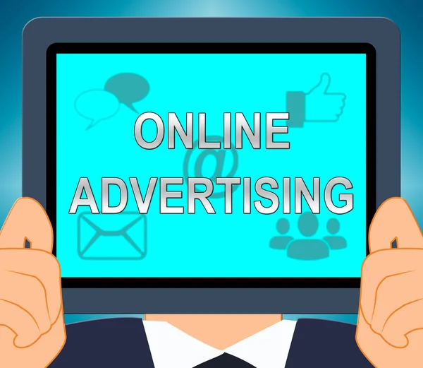 Online reclame toont Site Marketing 3d illustratie — Stockfoto