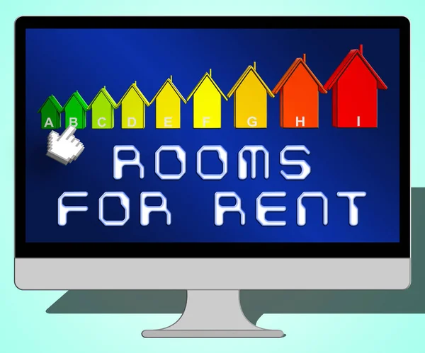 Rooms For Rent Representing Real Estate 3d Illustration — Stock Photo, Image