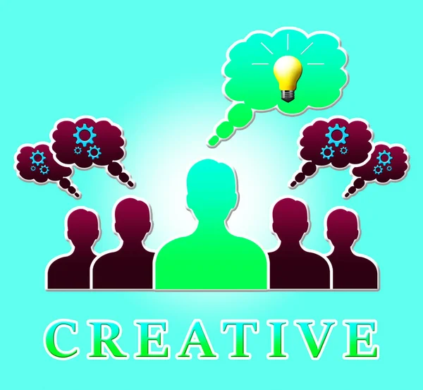 Creatieve licht toont ideeën verbeelding 3d illustratie — Stockfoto