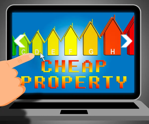 Cheap Property Representing Real Estate 3d Illustration — Stock Photo, Image